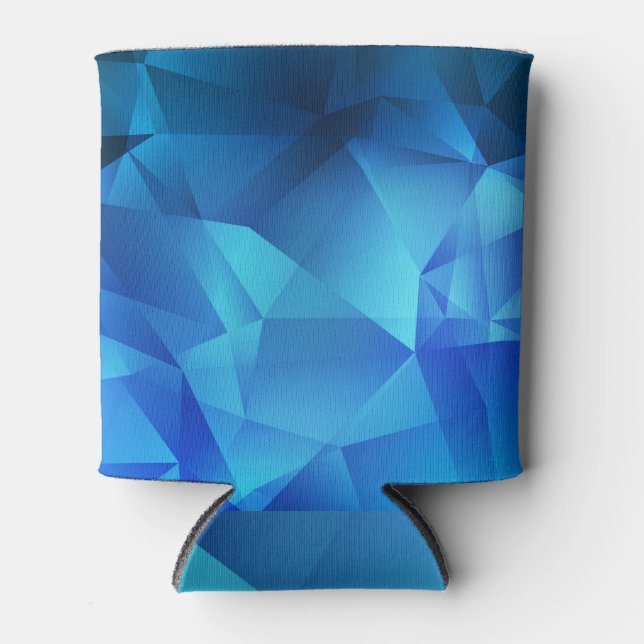 Blaue Eleganz: Vintages Dreieck Halftone Dosenkühler (Vorderseite)