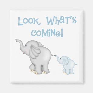 Blaue Elephantin Magnet