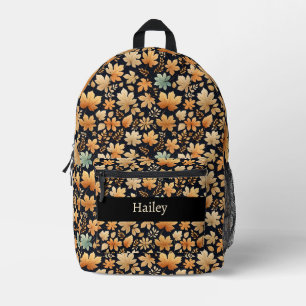 Blaue Elfenbein-Herbstblätter Bedruckter Rucksack