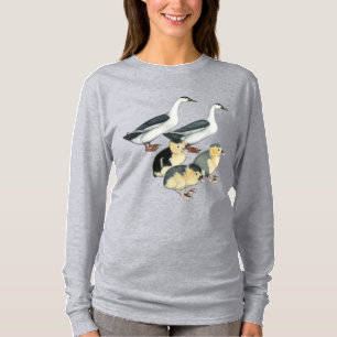 Blaue Elster-Entenfamilie T-Shirt