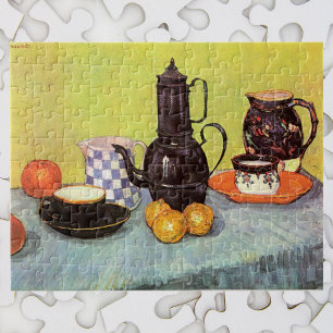Blaue Emaille-Kaffeekanne von Vincent van Gogh Puzzle
