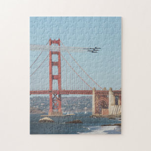 Blaue Engel an der Golden Gate Bridge Puzzle