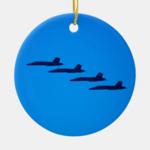 Blaue Engels-Jet Keramikornament