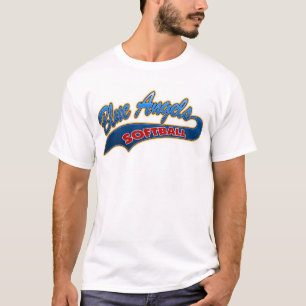 Blaue Engels-Softball-Sturzflug T-Shirt