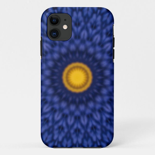 Blaue Ente mit gelbem Kaleidoskop Case-Mate iPhone Hülle (Rückseite)