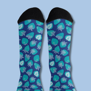 Blaue Erdbeere Socken