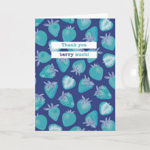 Blaue Erdbeere Vielen Dank Berry Viel Karte