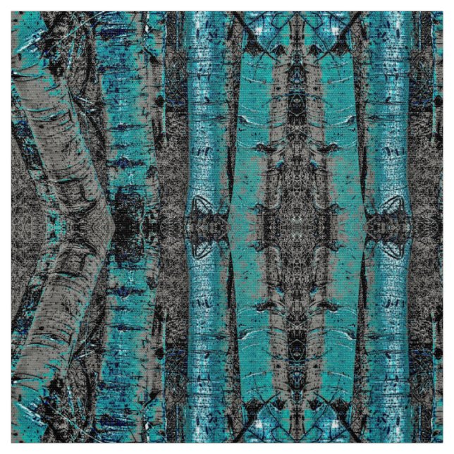 Blaue Espen Stoff (Muster)