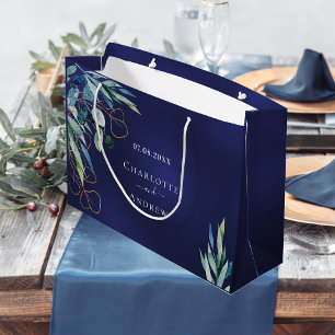 Blaue Eukalyptus-Hochzeit Große Geschenktüte
