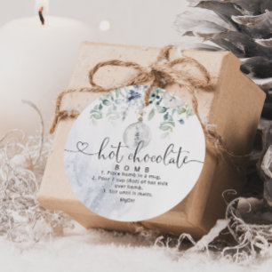 Blaue Eukalyptus-Schokoladenbombe Geschenkanhänger