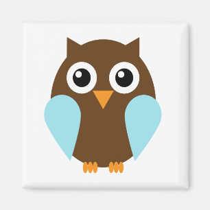 Blaue Eule Magnet