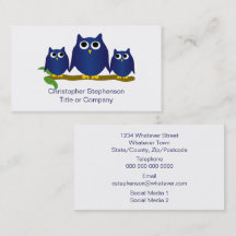 Blaue Eulen Design
