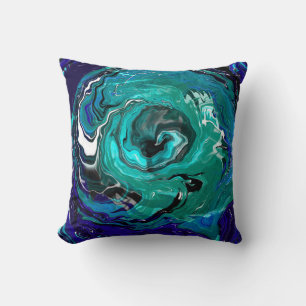 Blaue Ewigkeit Abstrakte Kunst Kissen