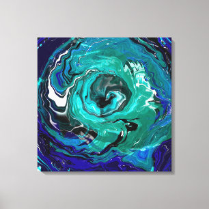 Blaue Ewigkeit Abstrakte Kunst Leinwanddruck