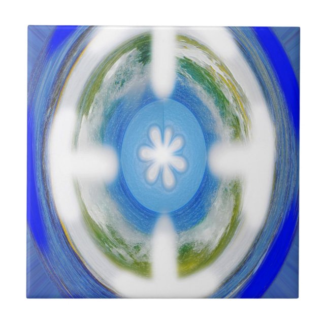 Blaue Ewigkeit Fliese (Vorderseite)