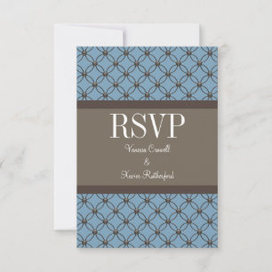 Blaue Extravagante Latenzaktkarte RSVP Karte