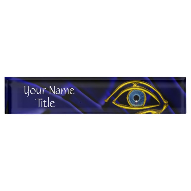 BLAUE EYE Doctor Oculist, Ophthalmic Gold Symbol Namensplakette (Vorderseite)