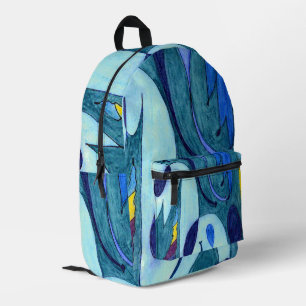 Blaue Fahnen Bedruckter Rucksack