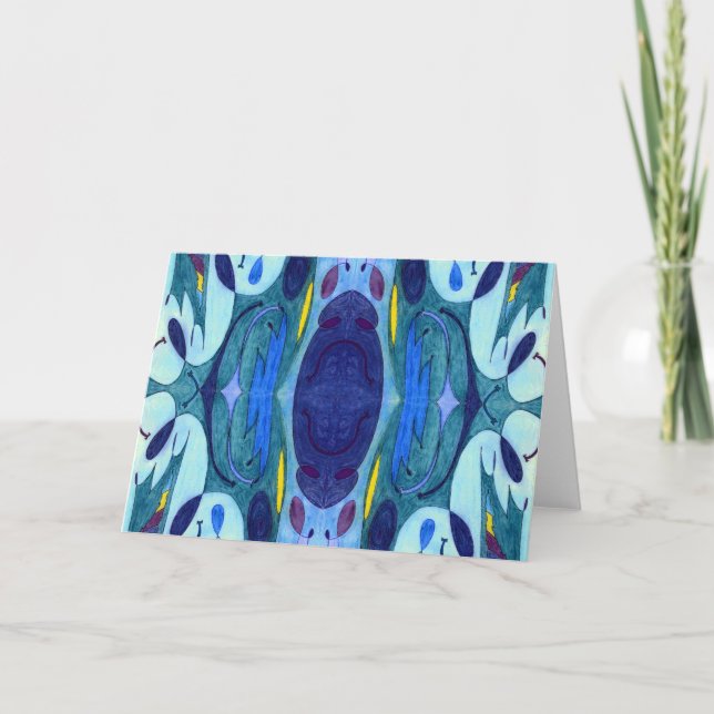 Blaue Fahnen Karte (Vorderseite)