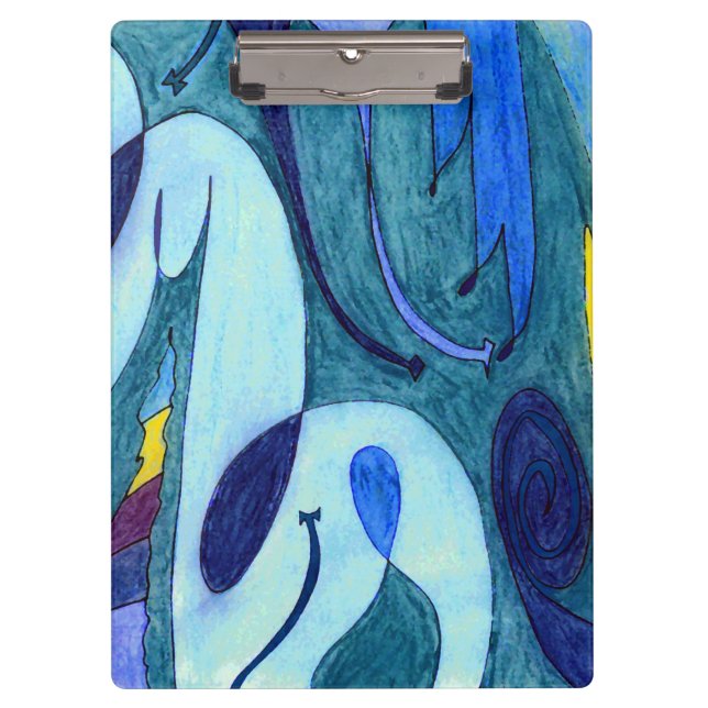 Blaue Fahnen Klemmbrett (Vorderseite)