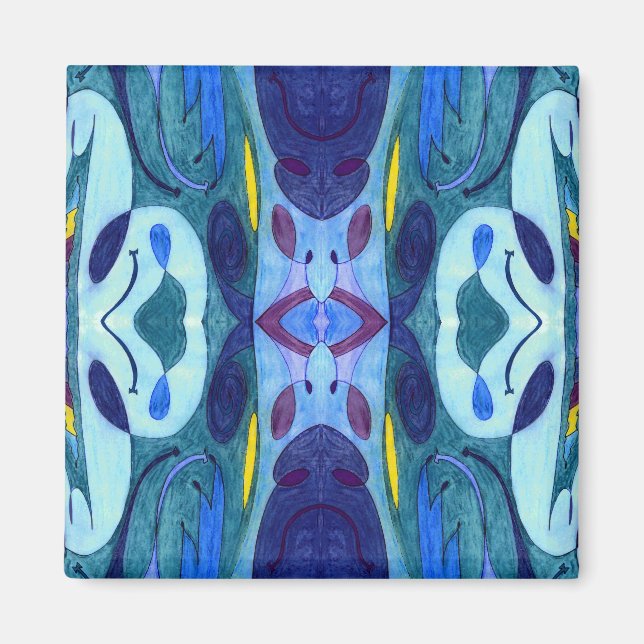 Blaue Fahnen Magnet (Vorne)