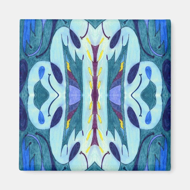 Blaue Fahnen Magnet (Vorne)