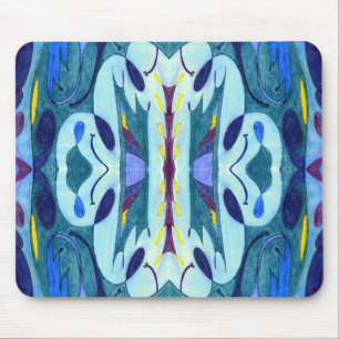 Blaue Fahnen Mousepad
