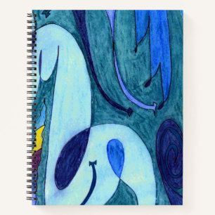Blaue Fahnen Notizbuch