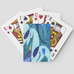 Blaue Fahnen Spielkarten