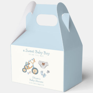 Blaue Fahrrad-Teddybär-Spielzeuge-Nursery-Baby-Par Geschenkschachtel