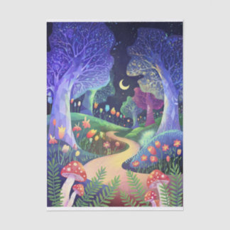 Blaue Fairyland-Waldlandfantasy, Seidenpapier