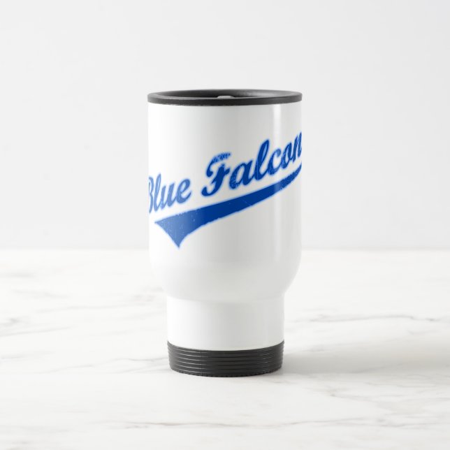 Blaue Falke-Tasse Reisebecher (Mittel)