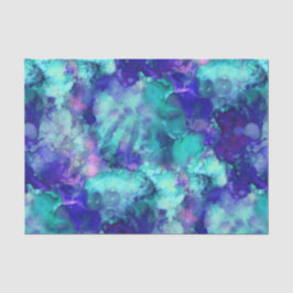 Blaue Fantasy Aquarellfarben: Seidenpapier