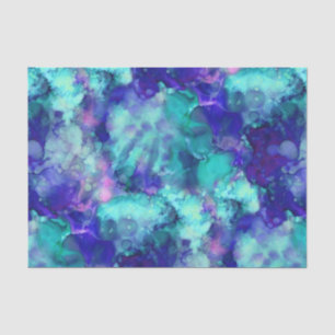 Blaue Fantasy Aquarellfarben: Seidenpapier