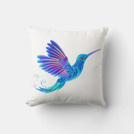 Blaue Farbdekoration Hummingbird Kissen