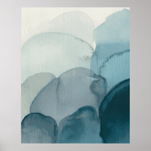 Blaue Farbe Abstrakt Poster
