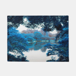 Blaue Farbe cool, einzigartige Natur, See Fußmatte