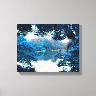 Blaue Farbe cool, einzigartige Natur, See Leinwanddruck