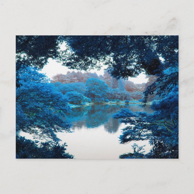 Blaue Farbe cool, einzigartige Natur, See Postkarte (Vorderseite)