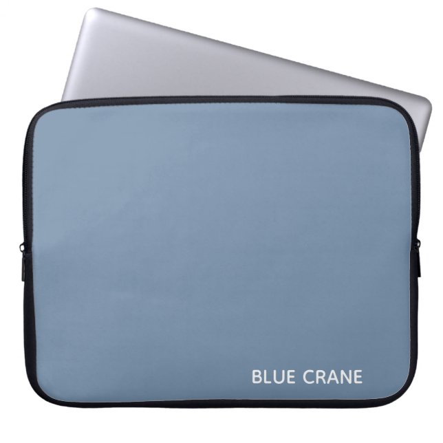 Blaue Farbe des Krans Laptopschutzhülle (Vorderseite)