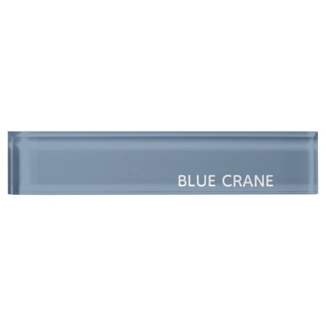 Blaue Farbe des Krans Namensplakette (Vorderseite)
