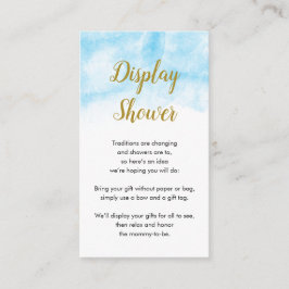 Blaue Farbe | Kinderduschkarte anzeigen Begleitkarte