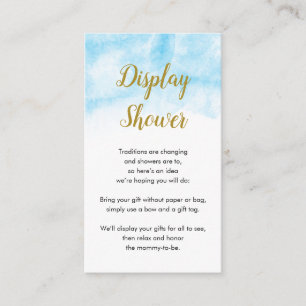 Blaue Farbe   Kinderduschkarte anzeigen Begleitkarte