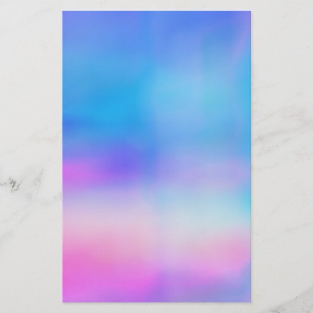 Blaue Farbe Rosa Briefpapier (Vorderseite)