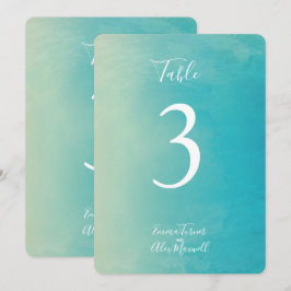 Blaue Farbe | TISCHNUMMERN