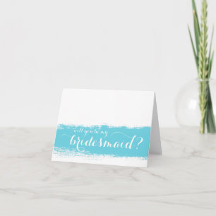 Blaue Farbe   Werden Sie meine Bridesmaid-Karte se Einladung