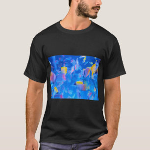 Blaue farbenfrohe Aquarium-Fotografie T-Shirt