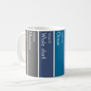 Blaue Farbpalette Ocean Paint Chips  Kaffeetasse