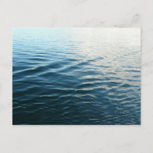 Blaue Farbschattierungen Wasser Abstrakte Naturfot Postkarte
