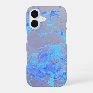 Blaue Farbspritzer Kunst iPhone-Hülle iPhone 16 Hülle